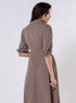 Front Buttoned Solid Chiffon Dress